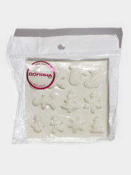 Изображение Молд «Новый год», 8.7×8.3×0.7 см, силикон